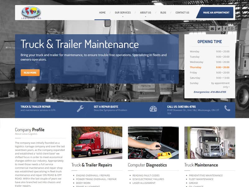Heavy Truck Repair Shop