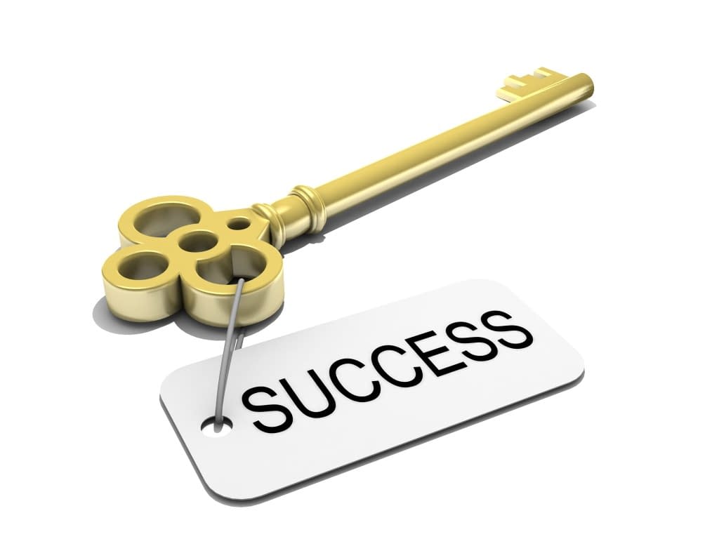 a key with word "success" , business concept